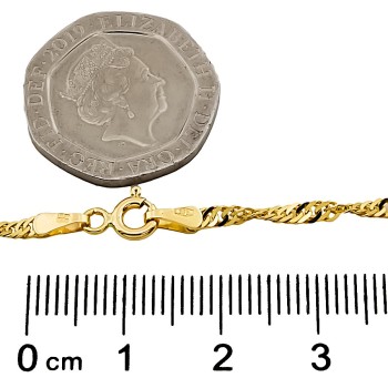 9ct gold 3.2g 18 inch Singapore Chain